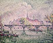 Paul Signac Ile de la Cite, Paris oil